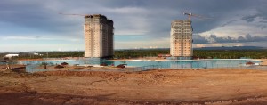 Construção da maior piscina do Brasil